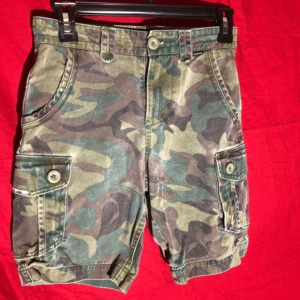 Hurley Camouflage Cargo Shorts - Youth Size 24w.